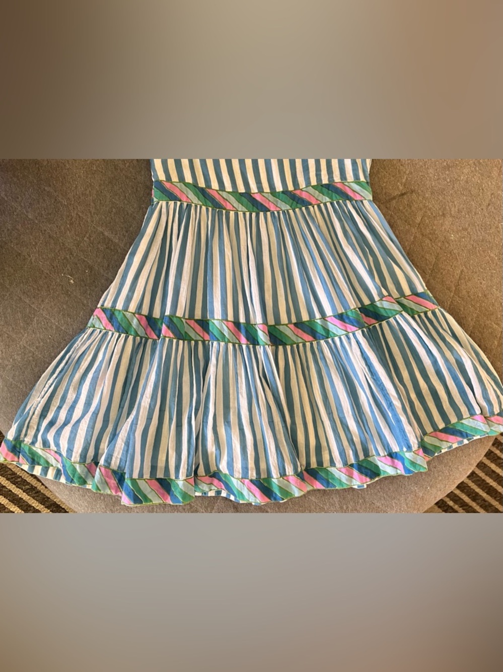 TNUCK Oliphant Small Playa Cotton Striped Mini Dress Excellent Condition - Picture 12 of 12